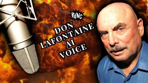 Don lafontaine voice generator. Text to Speech Convert text into natural-sounding voices. Speech to Speech Transform your voice into any voice you like. Speech to Text Quickly transcribe your video or audio to text. AI Voice Generator Quickly convert text into the lifelike voices of your favorite characters. AI Transcription Transcribe audio & video to text with 95% accuracy. Online Voice Recoder Easily record your voice in ... 
