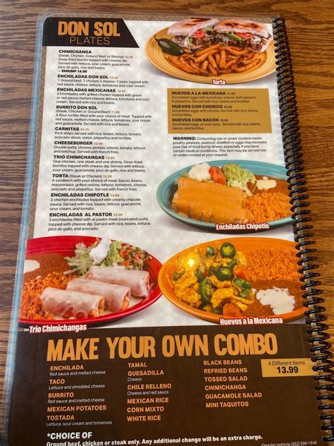 Don sol mexican grill - anna menu. "Don Quixote Grill was established to fill the need to creator José Guzman to stretch his creative mind. Don Quixote offers authentic Mexican food, and a great family experience for the Tri-city residents." DELIVERED TO YOUR DOOR. ORDER ONLINE. ORDER PICK-UP. HOURS. SUN - THU 11 AM - 9 PM. 