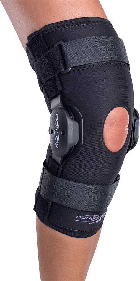 DonJoy Deluxe Hinged Knee Brace, Drytex Sleeve, Open Popliteal …