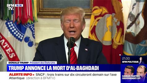 Donald Trump annonce la mort du chef de l