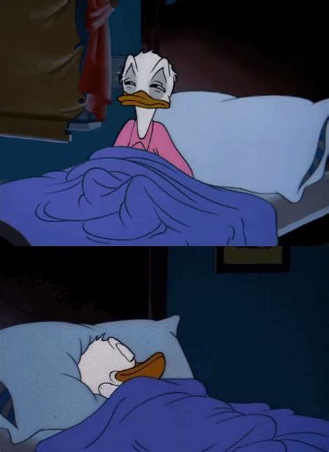 Memes "when you abruptly Wake up in the night Donald duck meme, Donald duck meme, meme Donald duck sleeping" (134) :. 