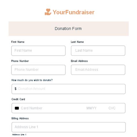 Donation Form Template Accept Online Payments Now Formstack