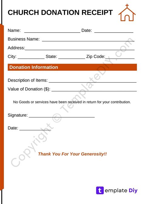 Donation Form Template For Church