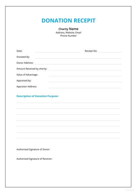 Donation Form Template For Word