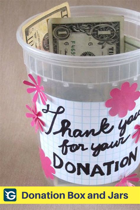 Donation Jar Ideas Examples and Forms