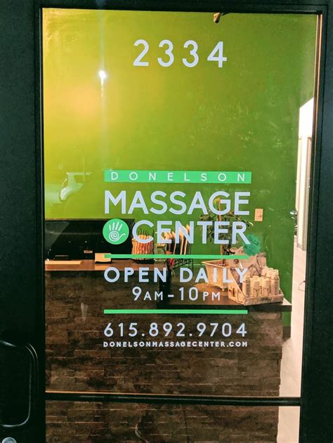 Donelson massage center. Oct 18, 2020 · Work-life balance at Donelson Massage Center is just what you need it to be. You can pick the days you work. There are (of course) protocols for asking off/calling out, but otherwise holidays and leave are honored. Job security and advancement In terms of job security at Donelson Massage Center, I think you get what you put into it. 
