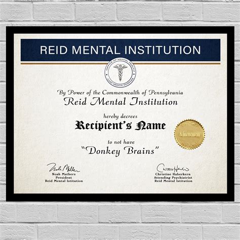 Donkey Brains Certificate Template