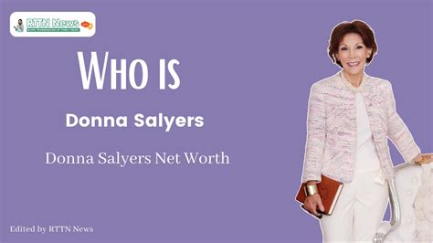 Donna salyers net worth. Things To Know About Donna salyers net worth. 