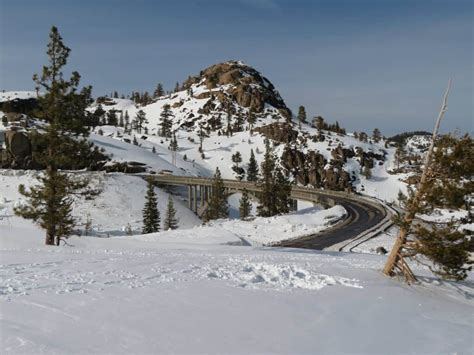 Falling rocks have closed Donner Pass Road between Truckee and Donne
