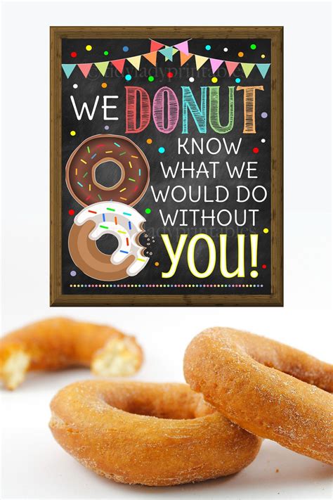 Donut Appreciation Week Printable Breakfast Sign in 2022 Appreciation