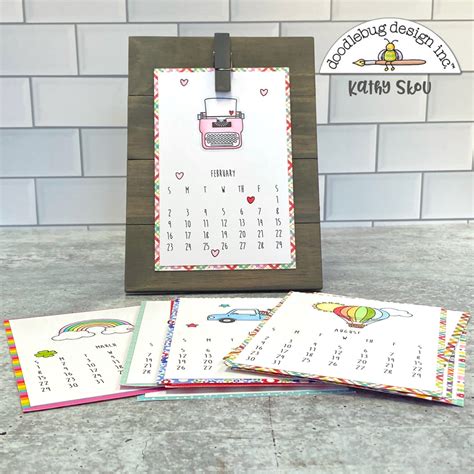 Doodlebug Design Inc Blog DOODLESTAMPED DESK CALENDAR with Kathy