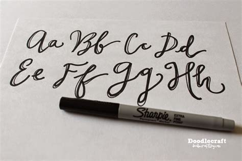 Doodlecraft How to Fake Script Calligraphy!