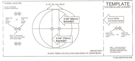 Door Hole Template