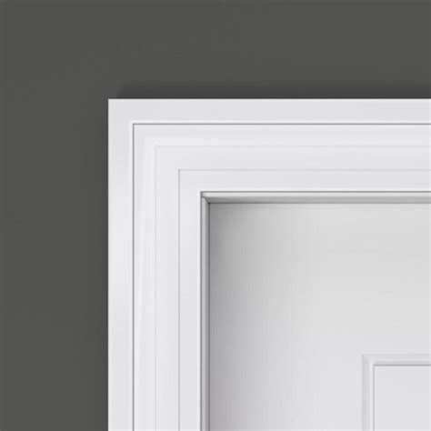 The House of Fara 3/4 in. x 2-1/4 in. x 8 ft. MDF Fluted Door Casing Set contains everything you need to trim door sizes up to 40 in. wide. Using the two supplied rosettes no miter cuts are required. With a simple straight 90° cut you can be sure each corner will look neat and professional. This fluted casing set will add a unique detail and architectural …