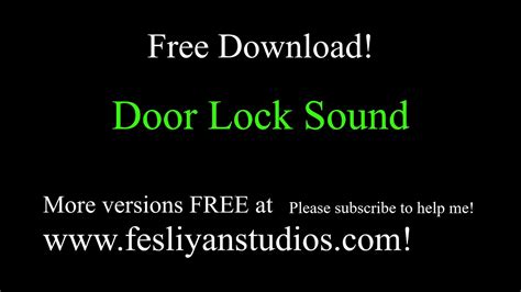 Door lock Free sound - YouTube