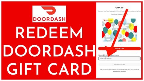 Doordash Unable To Redeem Gift Card