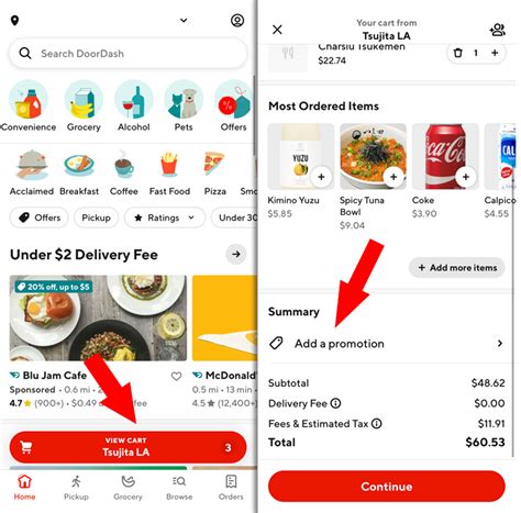 DoorDash New User Promo Code. When you sign up for the app the first time, you can use the New User Promo code in a few quick steps: Pick a restaurant; Add what you want to purchase to your cart. Make sure you add at least $15 worth of food; Hit checkout; As long as you order $15 worth of food, DoorDash will automatically add the promo code for .... 