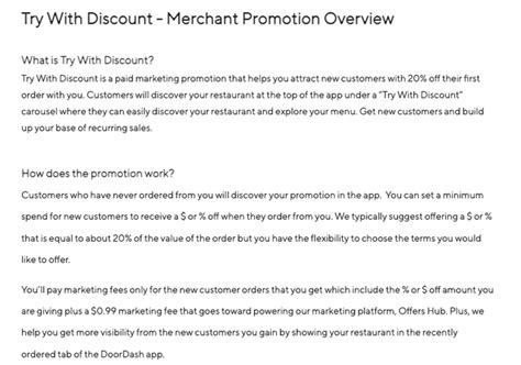 Currently, DoorDash does not offer a military discount. However, military members and their families can save up to 50% off with the latest DoorDash coupons and discounts . Also, it's worth noting that policies and promotions can change over time, so it's best to check the DoorDash website or reach out to their customer support to get the most .... 