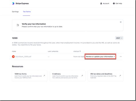 You can use Stripe Express to manage your tax forms and track your earnings from online platforms that run on Stripe, including DoorDash, Twitter, Spotify, and more. Manage and download tax forms, track payments in real time, see upcoming payouts, and understand key cash flow trends — directly from Stripe Express. "Know Your Customer" obligations. 