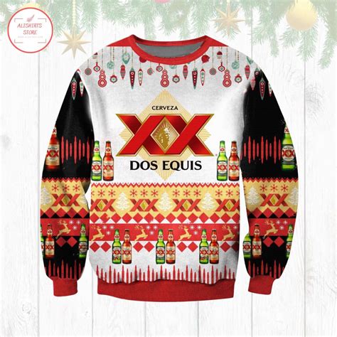 Dos Equis XX Beer Ugly Christmas Sweater Adult Size Large