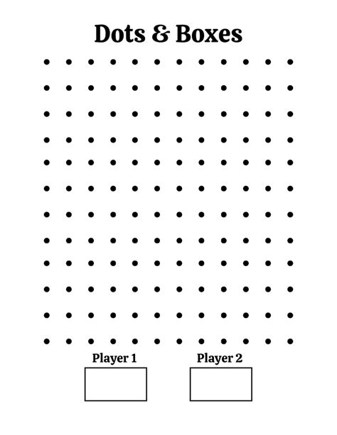 Dot Box Game Printable