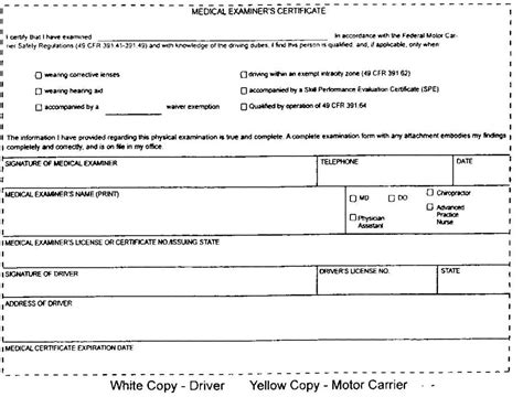 Dot Physical Forms Pdf Forms NDYzOA Resume Examples