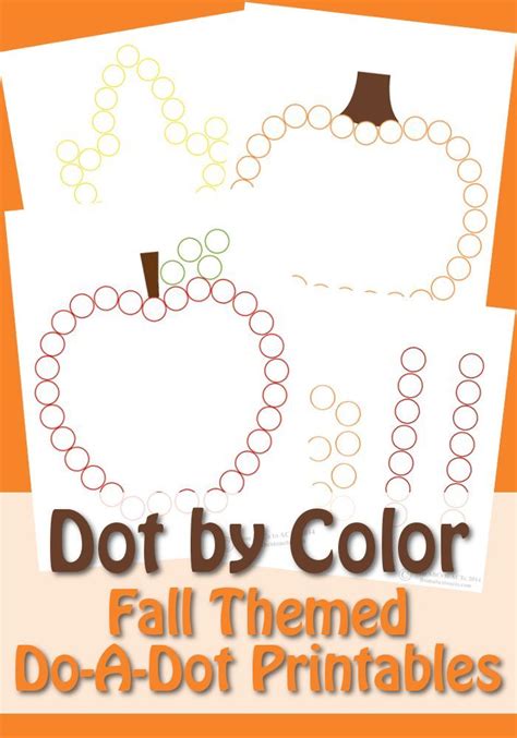 Dot by Color Fall DoADot Printables From ABCs to ACTs