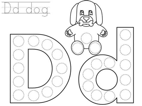 DotToDot Alphabet D Worksheets 99Worksheets