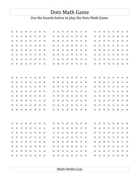 Dots Math Game Boards for Offline Use Dots Math Game Math games, Free
