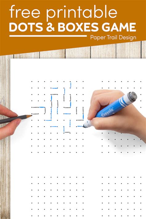 Dots and Boxes Game Printable Paper Trail Design in 2021 Dots and