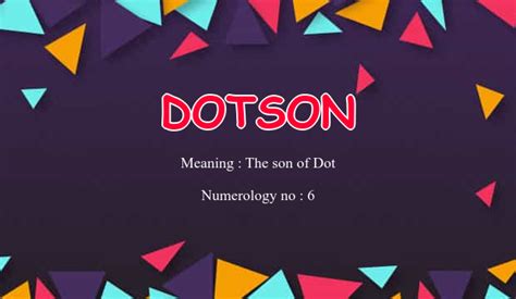 Dotson Name Meaning & Dotson Family History at Ancestry.com®