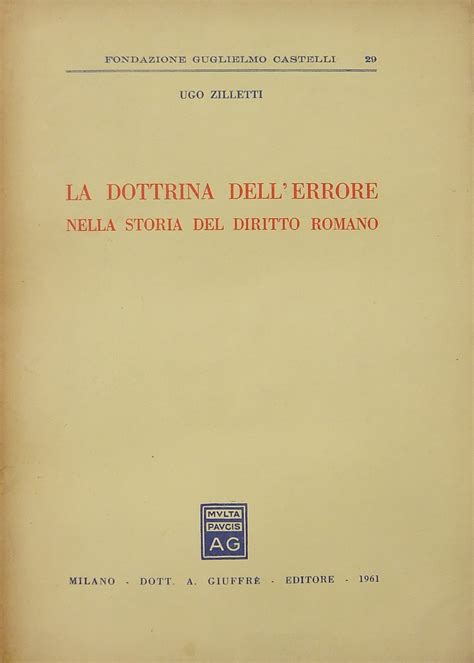 Dottrina dell'errore nella storia del diritto romano. - 2005 acura rsx manuale del proprietario.