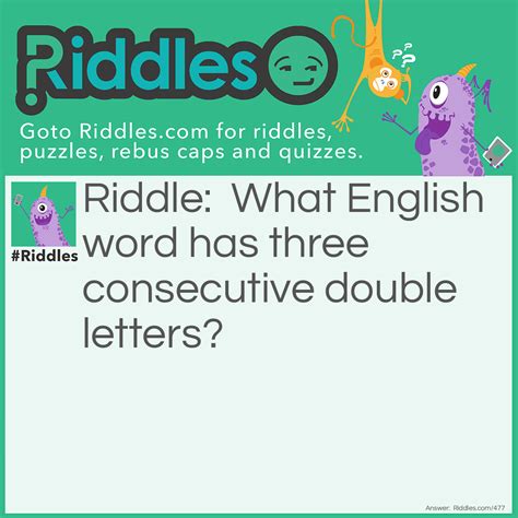 Double Letters... Riddle And Answer