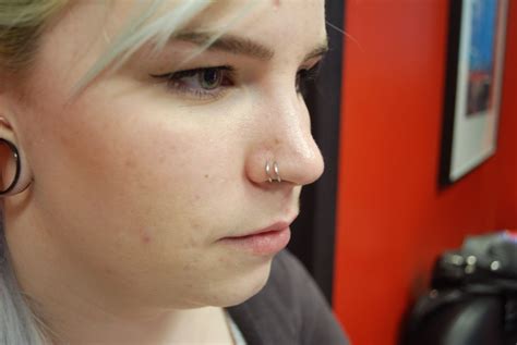 Double Nose Piercing Same Side