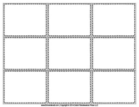 Double Sided Flash Card Template