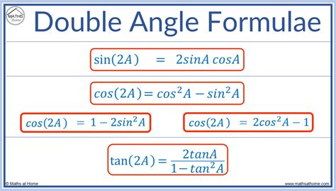 Double angle formula tangent.  Definition The double angle formula is a trigonometric identity t...