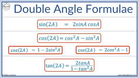 Double angle formulas.  Double-Angle Formulas by M.  They are called this beca...