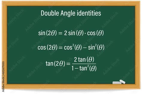 Double angle identities.  They are called this because they involve trigonometric functi...