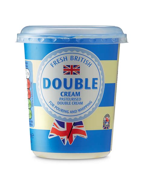 Double cream. Double cream is a whipping cream popular in the UK. It offers a higher fat content than heavy cream, at 48%. Double cream is noticeably thicker than heavy cream due to it’s higher fat content. It is produced by skimming the … 