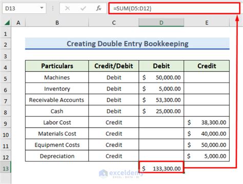 Double entry bookkeeping in excel.  Whereas Double Entry Booking offers tutorials on the topic i...