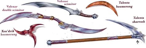 In darkness, the unsheathed blade of this sword sheds moonlight, creating bright light in a 15-foot radius and dim light for an additional 15 feet ... Revenant Double-Bladed Scimitar. Magic Items. While wielding this double-bladed weapon with two hands, the weapon has the finesse property for your attacks with it, and you gain +1 AC. Thri-kreen ...