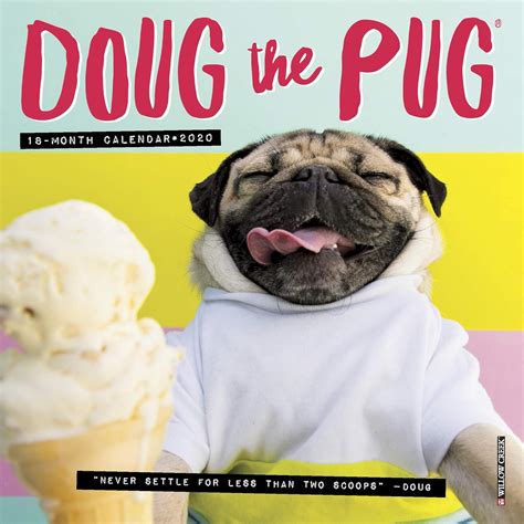 Read Online Doug The Pug 2020 Mini Wall Calendar Dog Breed Calendar By Leslie Mosier
