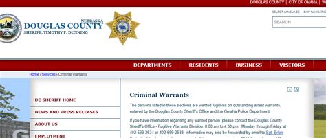 Warrants. This page shows persons with possible active warrants that 