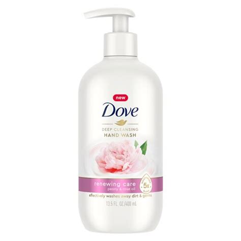 Dove Renewing Care Oil Hand Wash Cleanser to Soften Hands Peony & Rose ...