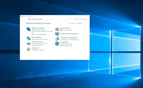 Dove si trova il pannello di controllo Windows 10?