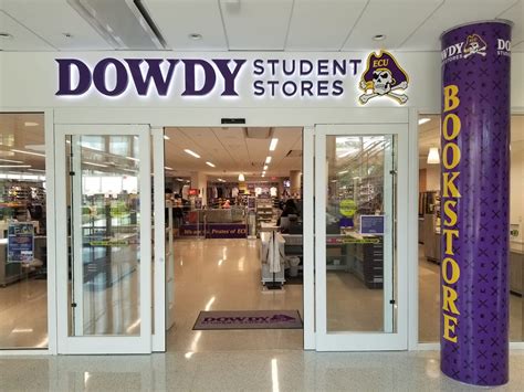 Dowdy student store. Dowdy Student Stores. 501 E 10th St ECU Student Center Greenville, NC 27858. Visit Customer Care . Store hours. Mon: 8:30 AM - 5PM. Tue: 8:30 AM - 5PM. Wed: 8:30 AM ... 