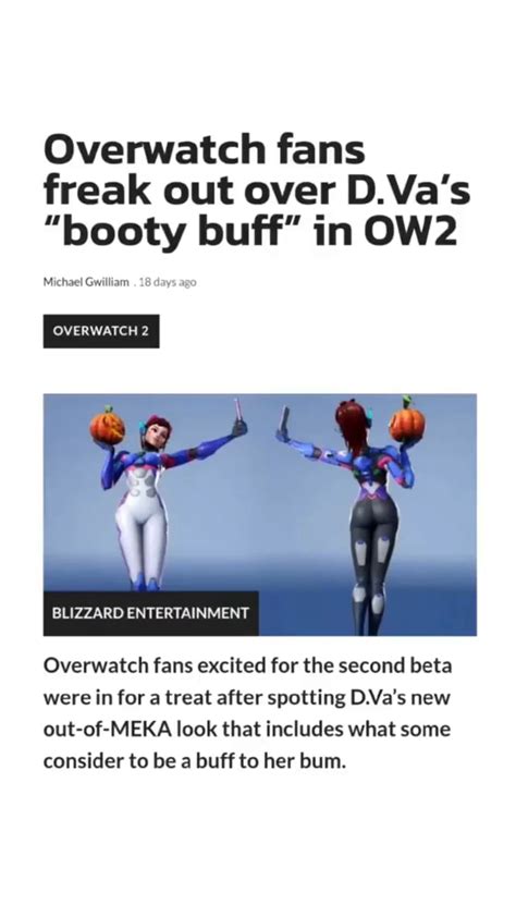 Down bad Overwatch fans freak out over D.Va’s “booty buff” in OW2