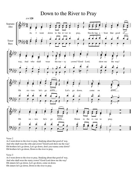 Down to the River to Pray SATB - Musescore.com