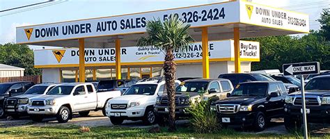 Down Under Auto Sales - 4700 S. Lamar - Selling Used Cars in Austin, TX. Filter Mileage No Max Mileage Under 100K miles (28) Under 75K miles (13) Under 60K miles (6) Under 45K miles (2) Under 30K miles (1). 