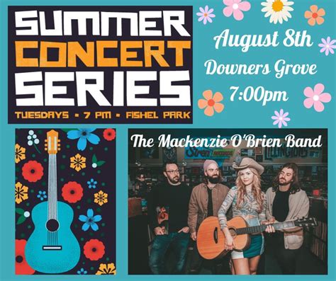 Downers grove summer concerts 2023. Enjoy the vibrant beats of the 2024 Summer Concert Series, hosted by the Downers Grove Park District. The 13-week series will bring live music to the community on Tuesday evenings from May 21 through August 13, at Veterans Memorial Pavilion in Fishel Park. 